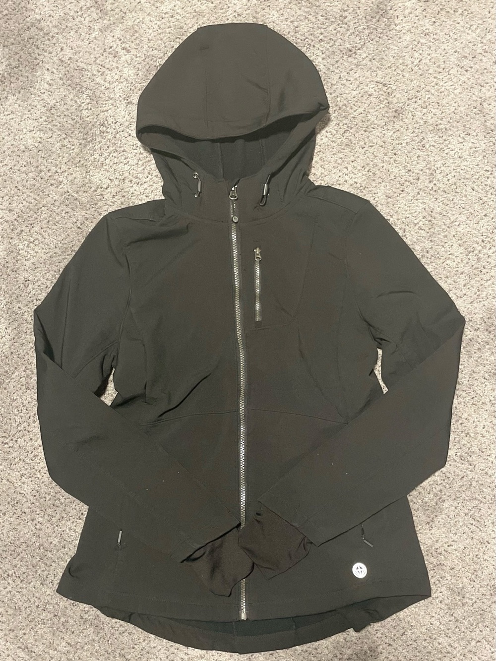 Mondetta Project Black Hooded Softshell Jacket XS — Fits S